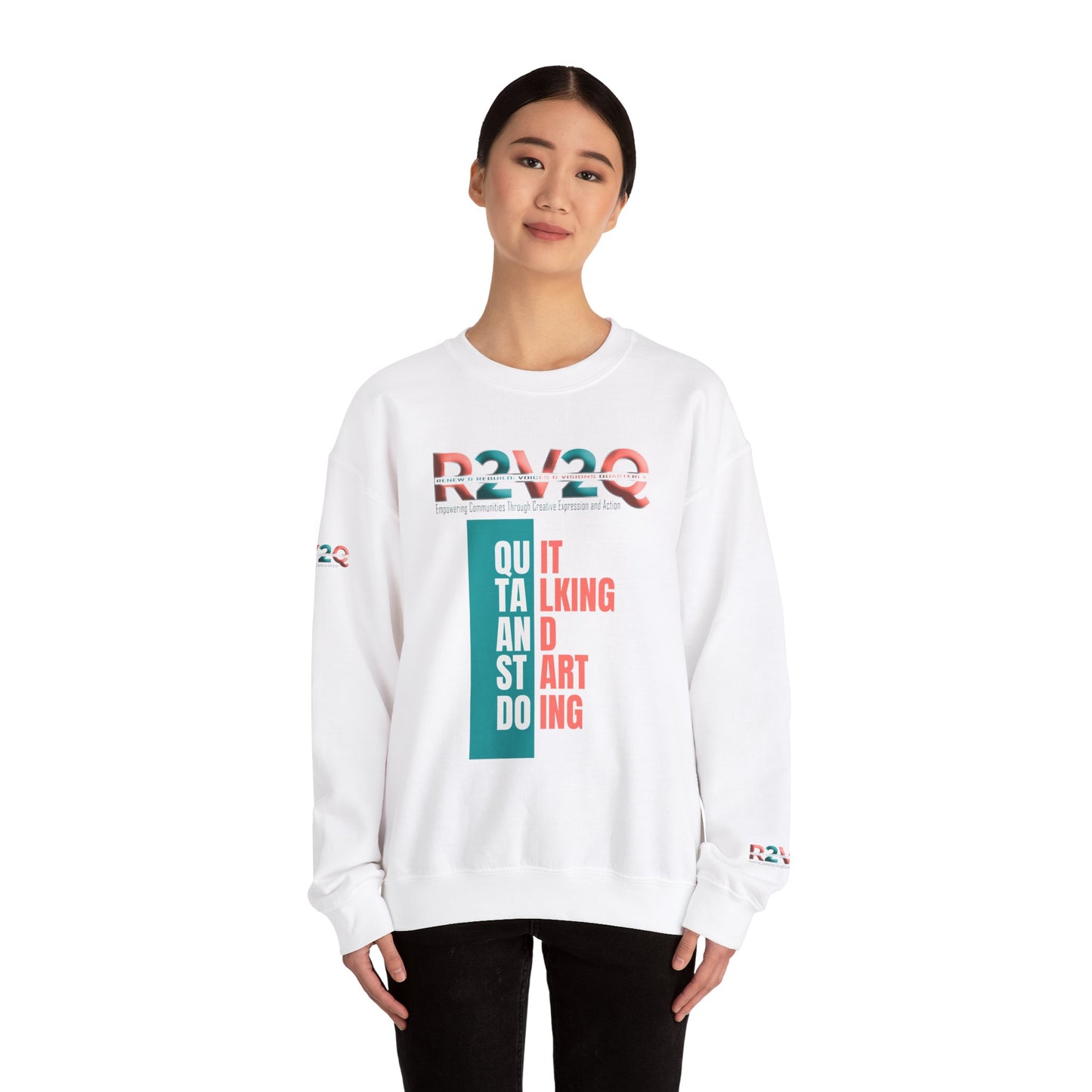 Empowering Unisex Heavy Blend Crewneck Sweatshirt - Renew and Rebuild Design