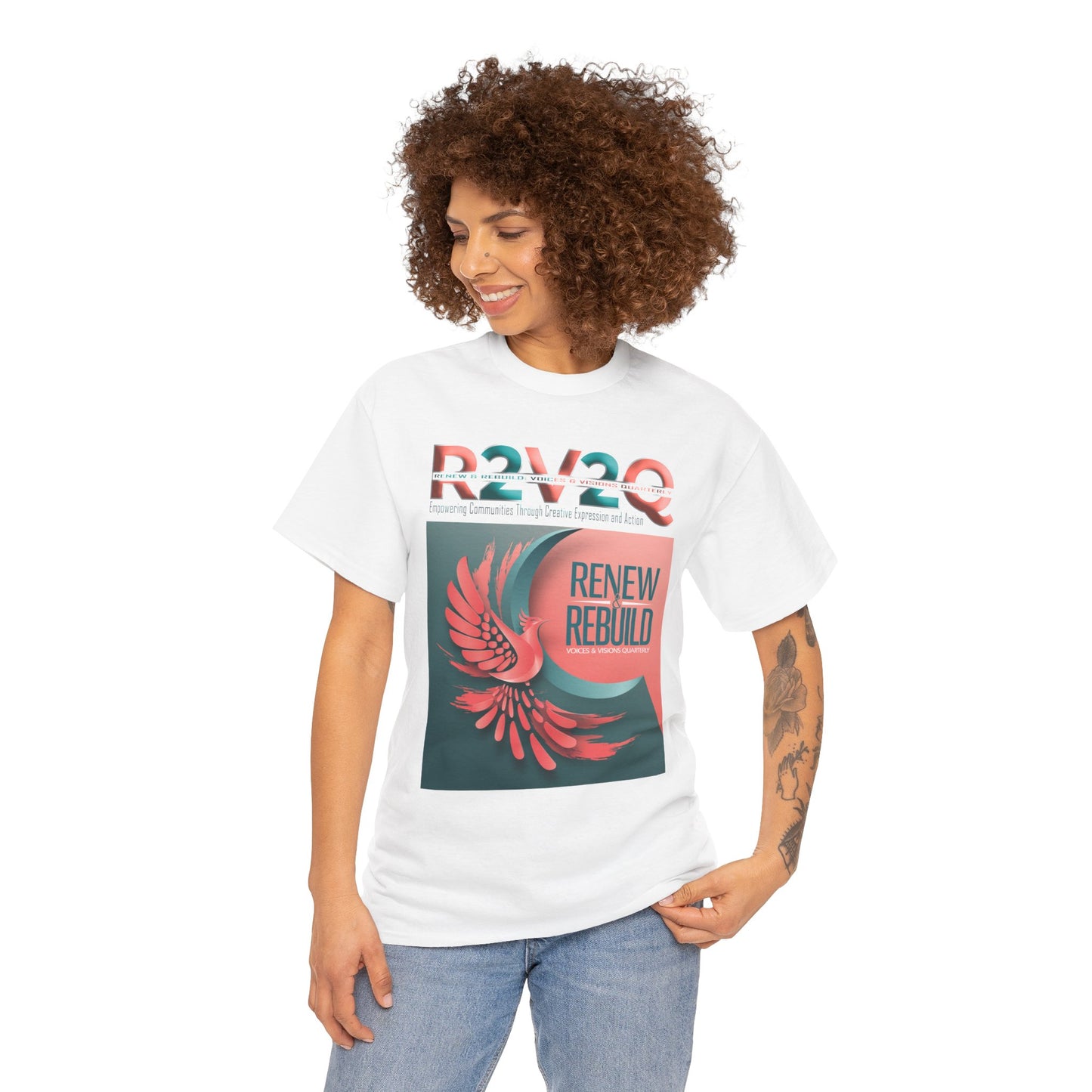 R2V2Q “Renew & Rebuild” Unisex Heavy Cotton Tee