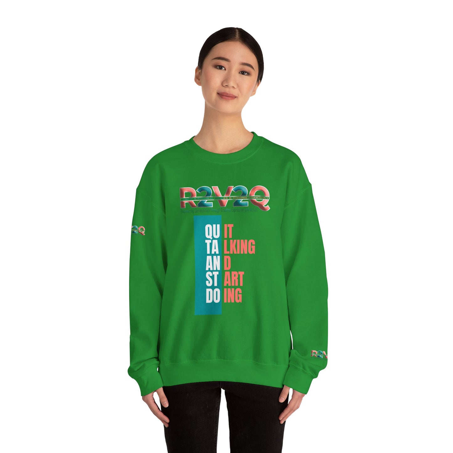 Empowering Unisex Heavy Blend Crewneck Sweatshirt - Renew and Rebuild Design