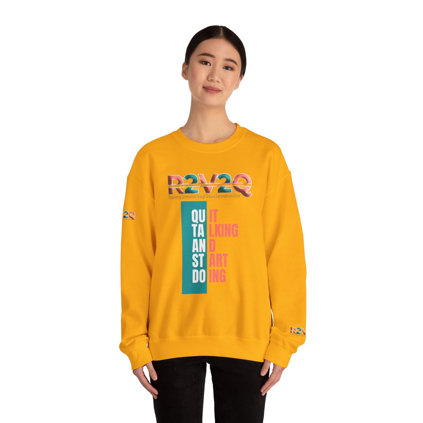 Empowering Unisex Heavy Blend Crewneck Sweatshirt - Renew and Rebuild Design