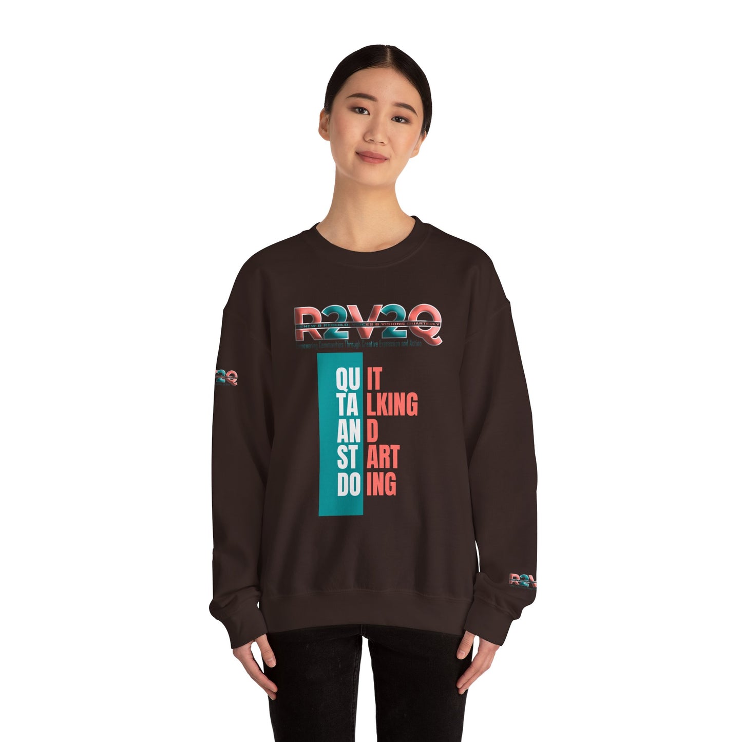 Empowering Unisex Heavy Blend Crewneck Sweatshirt - Renew and Rebuild Design