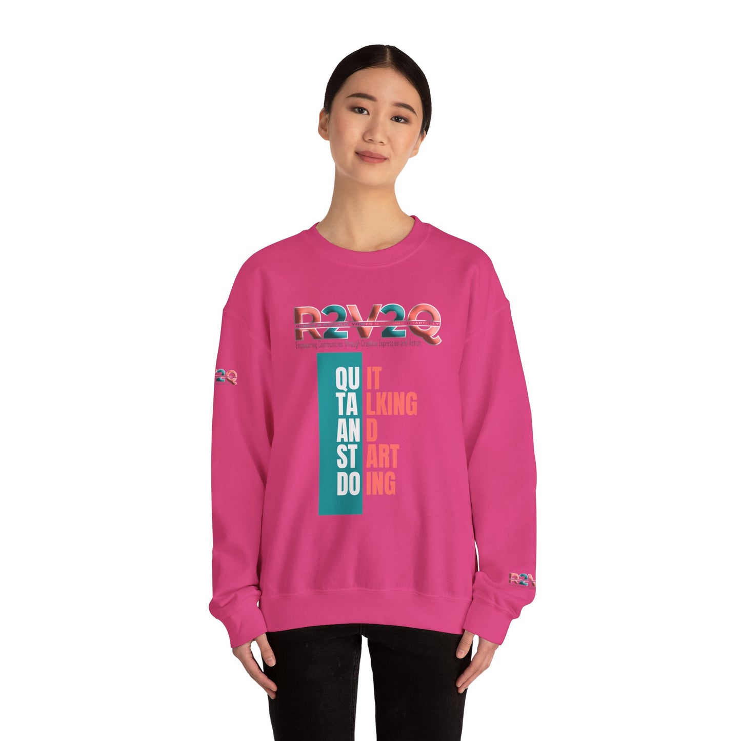 Empowering Unisex Heavy Blend Crewneck Sweatshirt - Renew and Rebuild Design