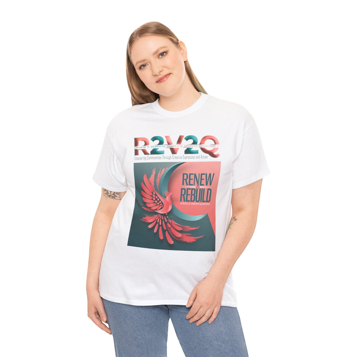 R2V2Q “Renew & Rebuild” Unisex Heavy Cotton Tee