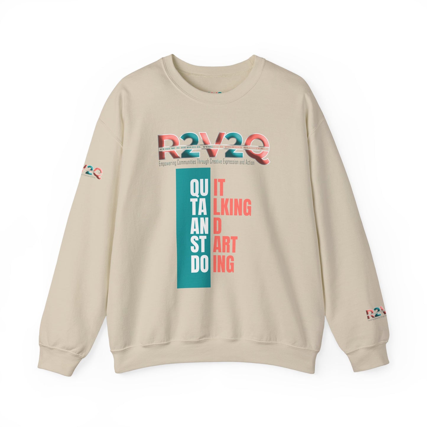 Empowering Unisex Heavy Blend Crewneck Sweatshirt - Renew and Rebuild Design