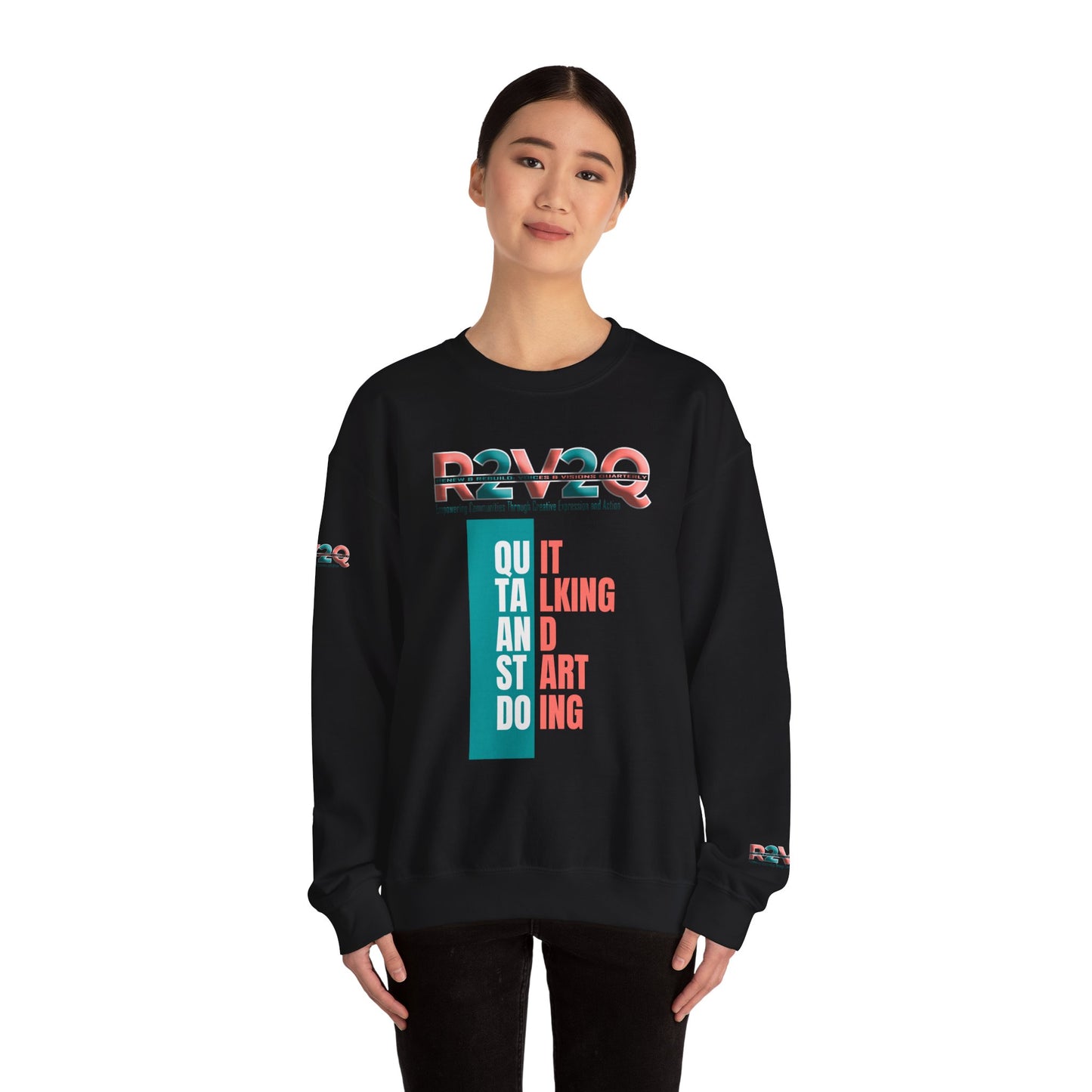 Empowering Unisex Heavy Blend Crewneck Sweatshirt - Renew and Rebuild Design