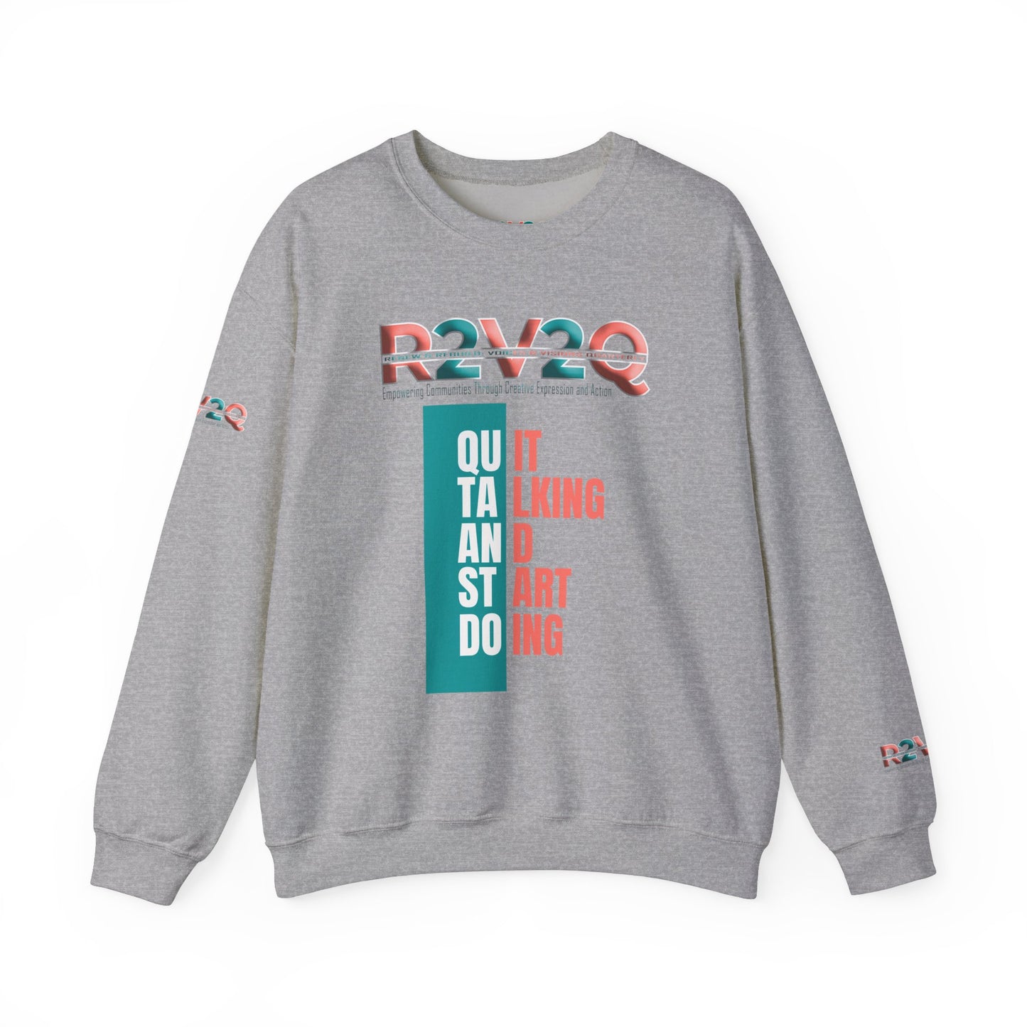 Empowering Unisex Heavy Blend Crewneck Sweatshirt - Renew and Rebuild Design