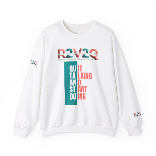 Empowering Unisex Heavy Blend Crewneck Sweatshirt - Renew and Rebuild Design