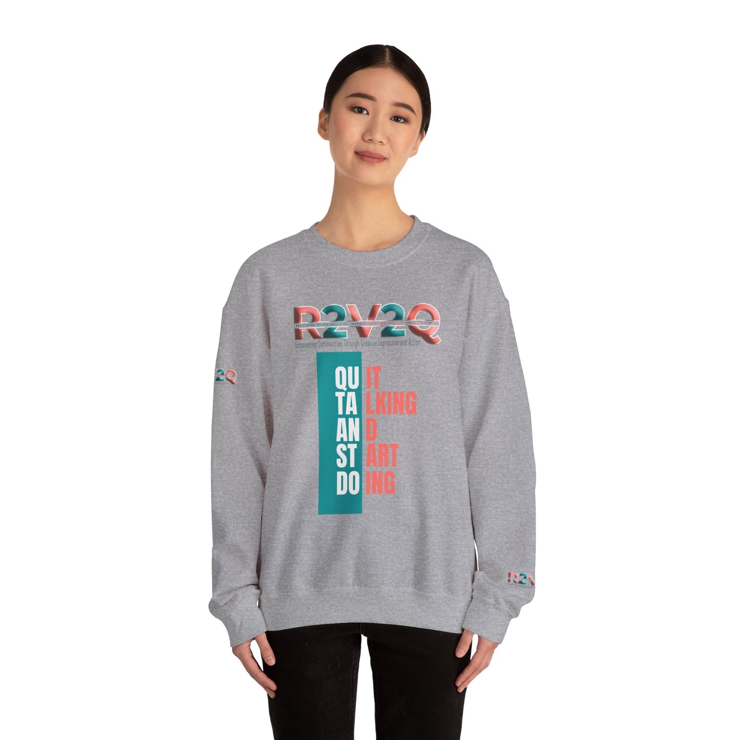 Empowering Unisex Heavy Blend Crewneck Sweatshirt - Renew and Rebuild Design