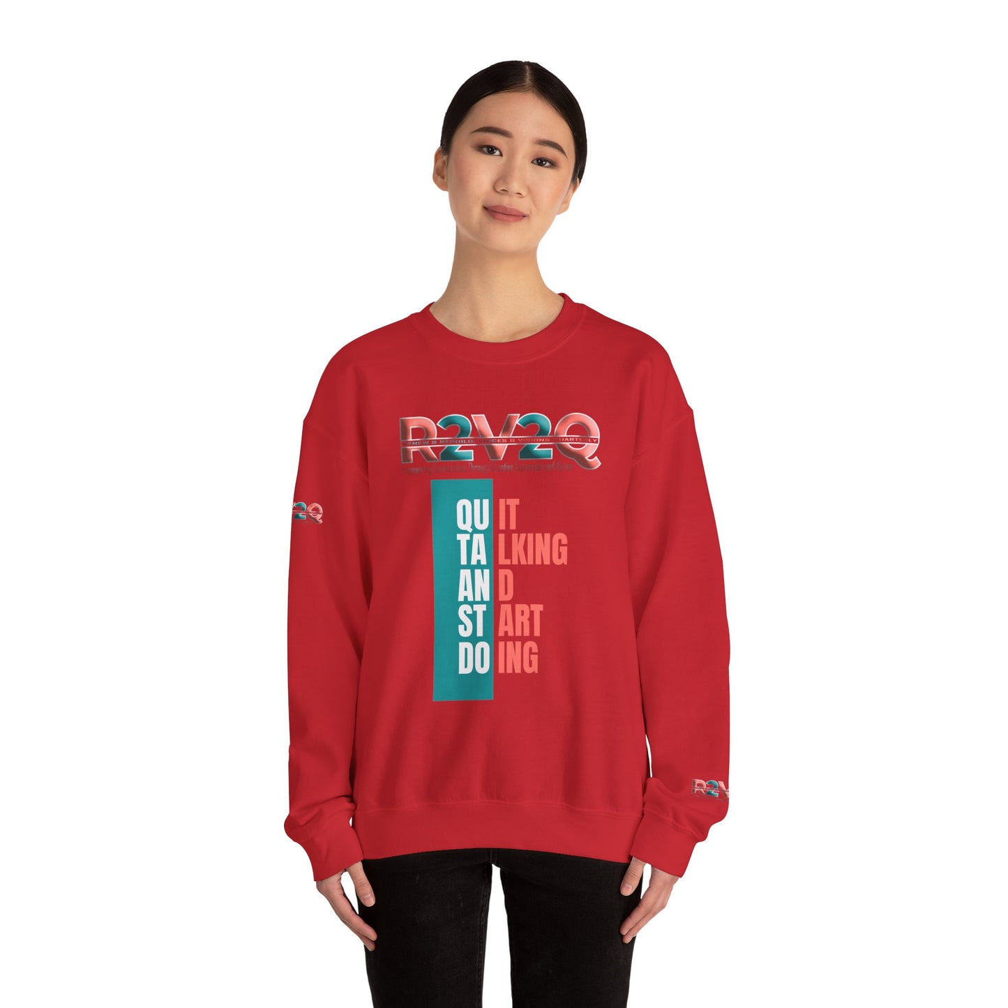 Empowering Unisex Heavy Blend Crewneck Sweatshirt - Renew and Rebuild Design